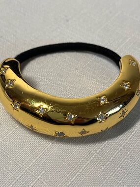 NEW Hillberg & Berk Gold Star-Embellished Celestial Hair Tie. CLASSY.